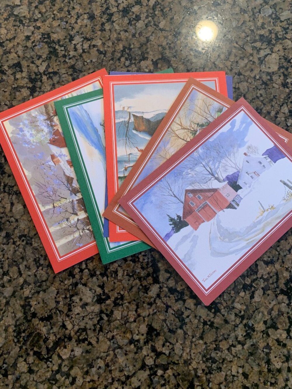 Vintage Winter Greeting Cards Blank New England Art Barn.